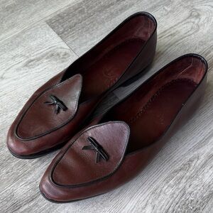 Belgian Shoes Mr. Casual Midnette All Calf Loafer, Dark Brown Leather, Size 9